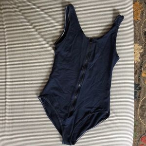 Blue American Apparel bodysuit